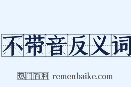 不带音反义词是什么意思的图片